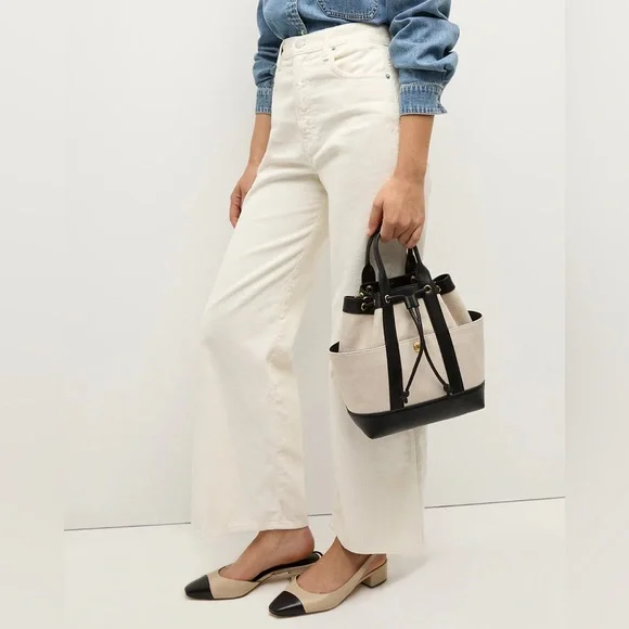 Veronica Beard Canvas and Leather Carry-all Bag - Picture 5 of 11